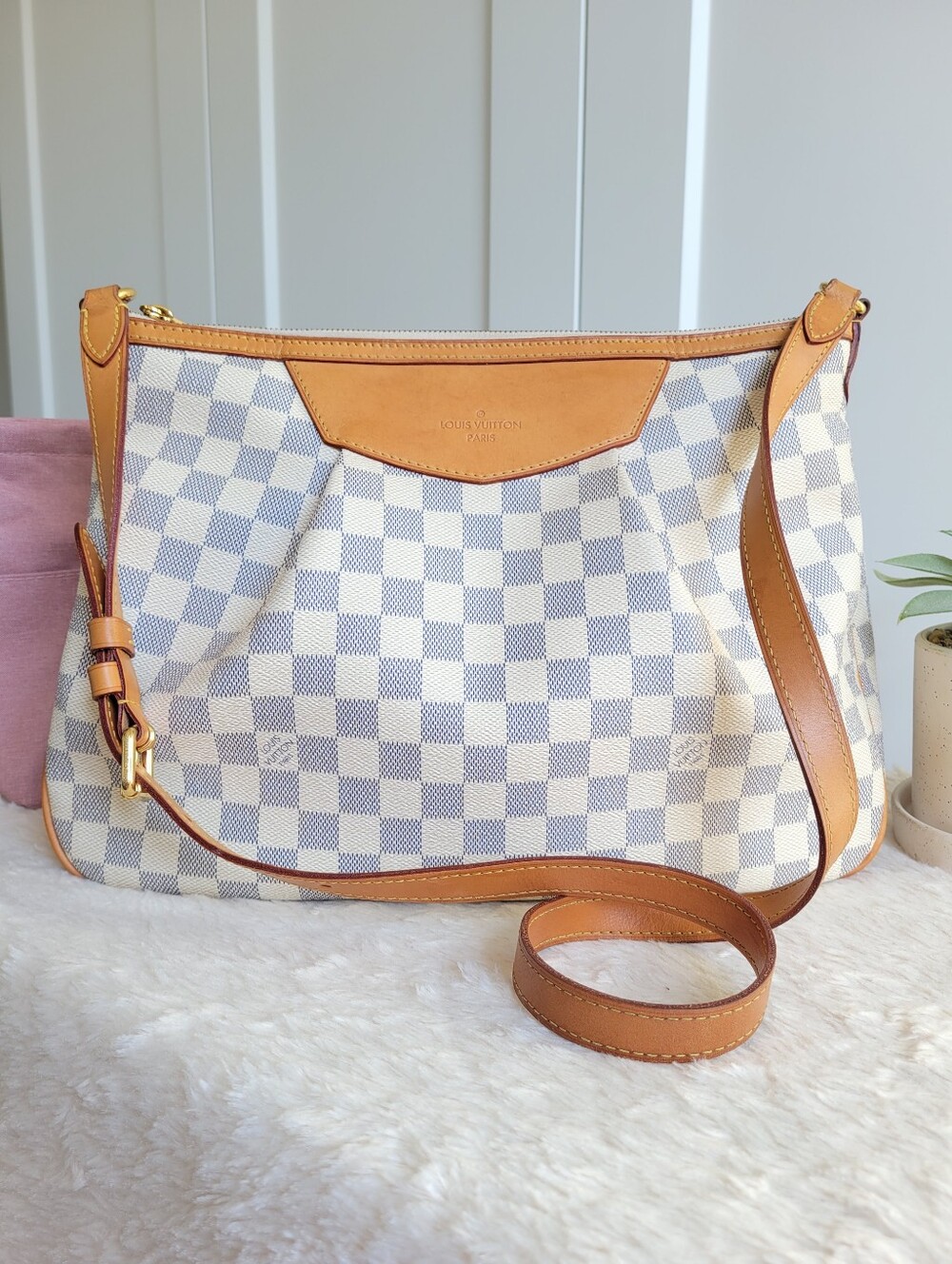 💕 Louis Vuitton Crossbody Bag - Siracusa Mm Damier Azur